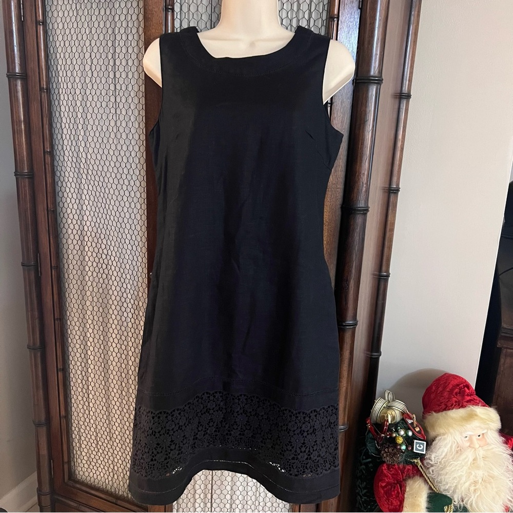 La Naturelle Linen Sleeveless Shift Dress